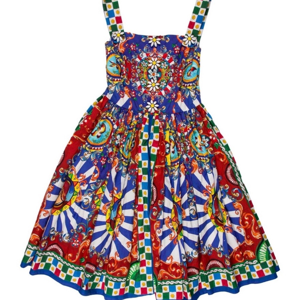 Dolce & Gabbana Multicolor Geometric Dress